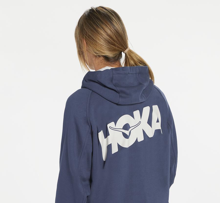 Hoodie Womens - Hoka One One Bondi - Navy - EOLDGVP-94